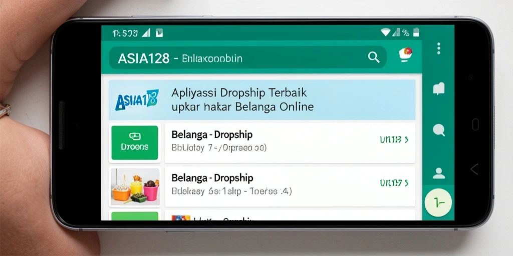 Antarmuka aplikasi ASIA128 yang memudahkan proses Dropship.