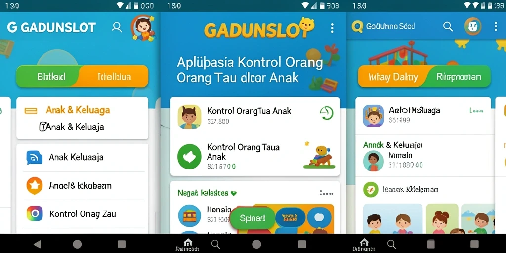 Antarmuka GADUNSLOT yang mudah digunakan untuk kontrol orang tua anak.