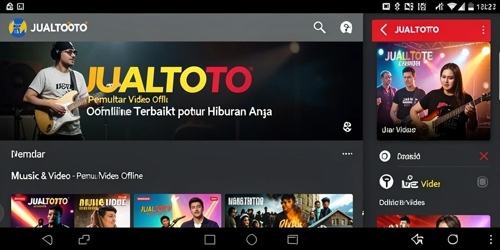 Antarmuka aplikasi JUALTOTO yang menarik dan fungsional.