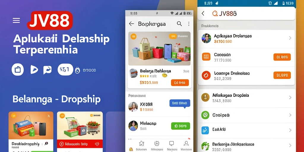 Tampilan antarmuka aplikasi JV88 yang modern dan fungsional.