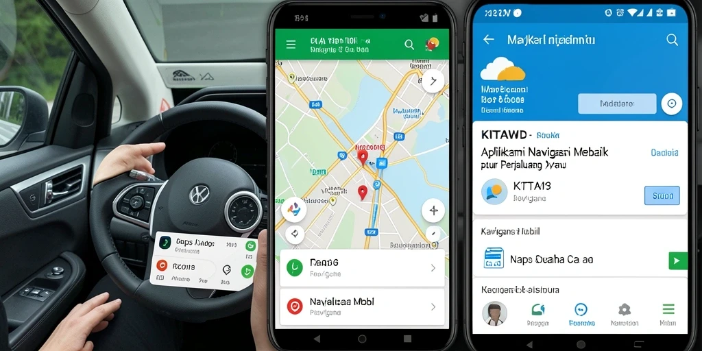Tampilan antarmuka KITAWD yang intuitif untuk navigasi mobil.